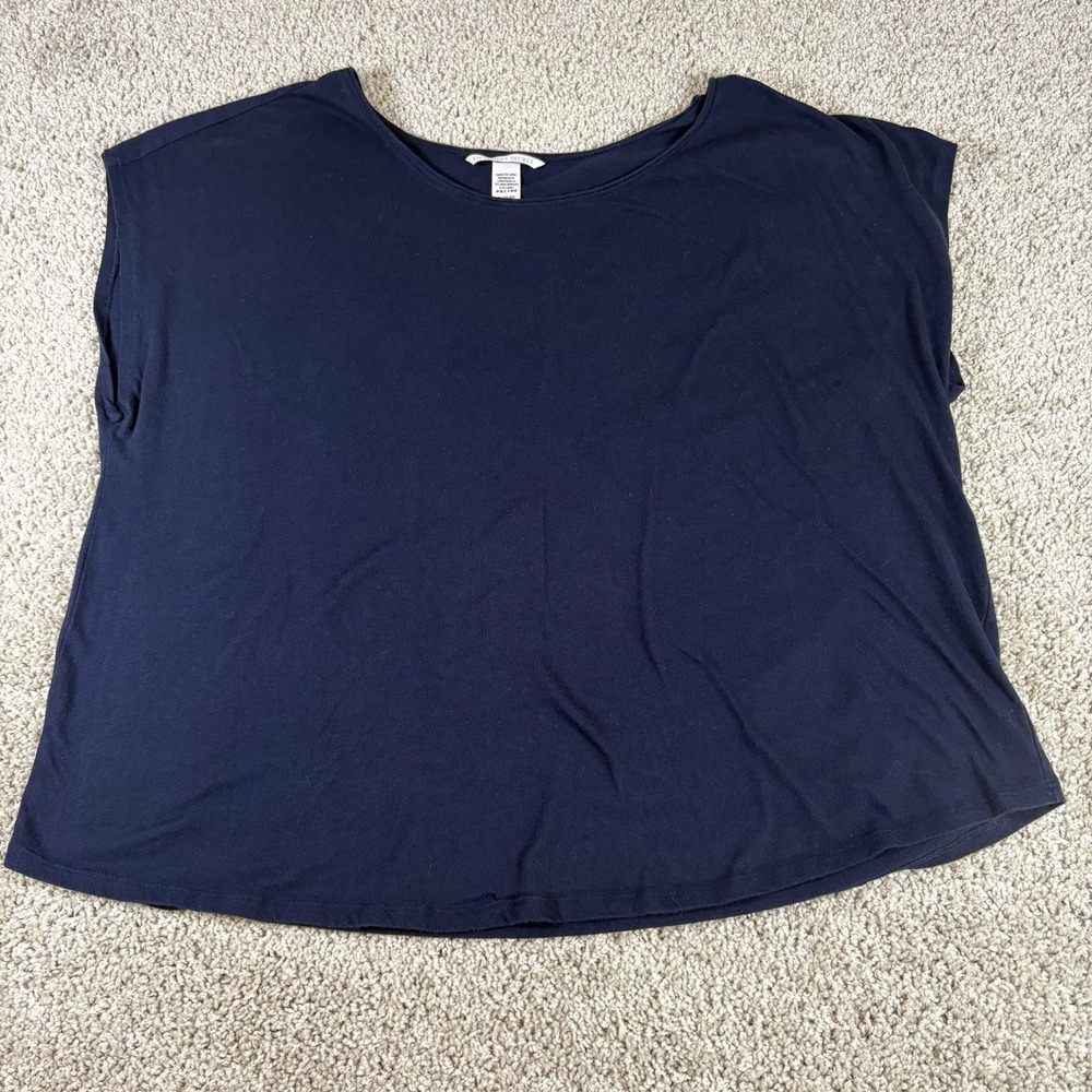 Victorias Secret Womens Navy Blue Sleeveless Blouse Top XL Casual‎ Basic